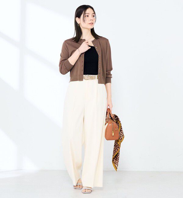 NOLLEY'S sophi「《手洗い可能/アンサンブル対応》マルチファンクションハイゲージクルーネックカーディガン」|カーディガン|