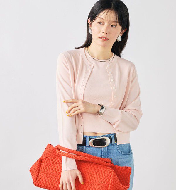 NOLLEY'S sophi「《手洗い可能/アンサンブル対応》マルチファンクションハイゲージクルーネックカーディガン」|カーディガン|