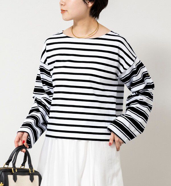 NOLLEY'S sophi「【別注カラー】【Le minor/ルミノア】ボーダーロンＴ」|Tシャツ・カットソー|ブラック・グレー系3