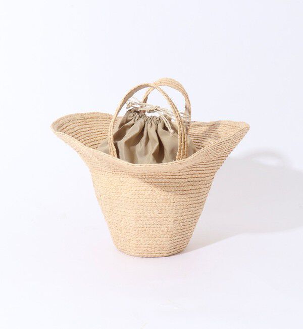 NOLLEY'S「【Caterina Bertini/カテリナ ベルティニ】 ラフィアハットバッグ」|かごバッグ|ベージュ