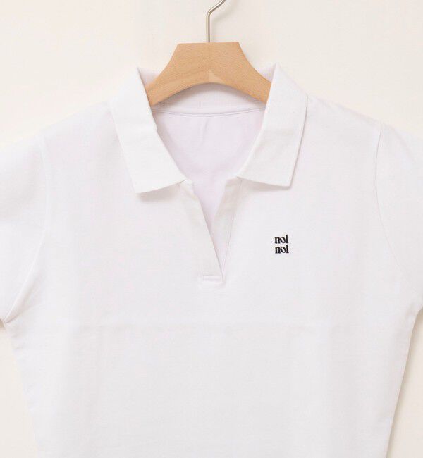 NOLLEY'S「【nolnol/ノルノル】ウォッシャブルスキッパーショートポロTee」|ポロシャツ|
