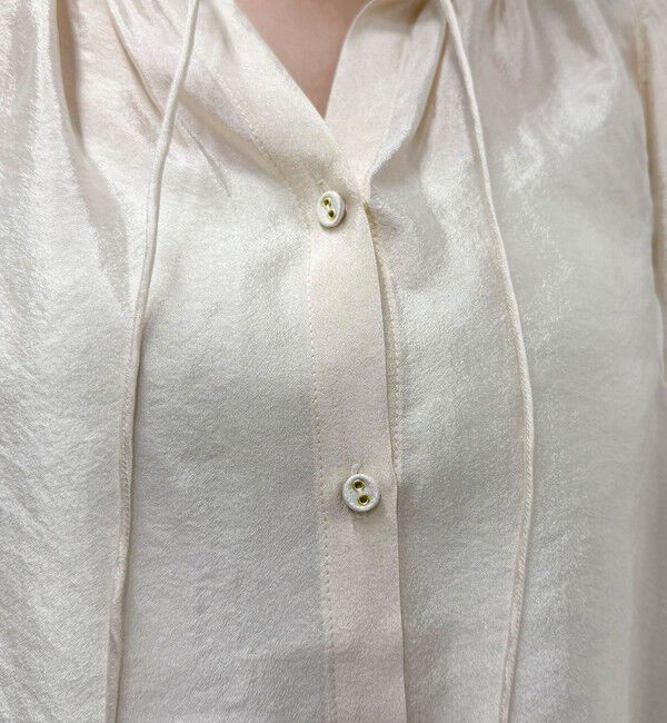 fredy emue「シャイニーシアー2WAYギャザーブラウス」|シャツ・ブラウス|