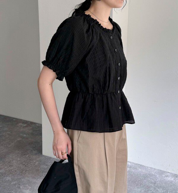 fredy emue「クロップドペプラムブラウス」|シャツ・ブラウス|