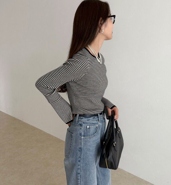 fredy emue「袖スリットリブニットプルオーバー」|ニット・セーター|