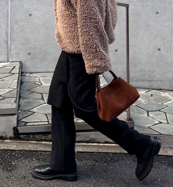 fredy emue「rib knit skirt&pants」|チノ|ブラック