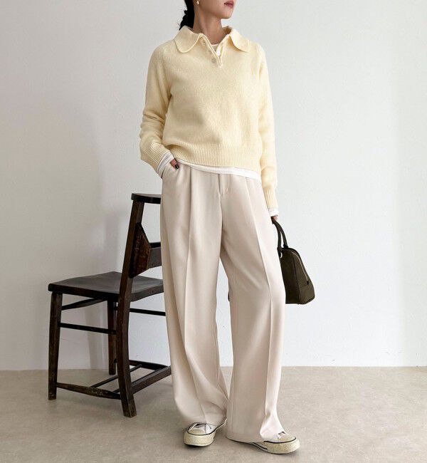 fredy emue「ポロ衿ニットプルオーバー」|ニット・セーター|