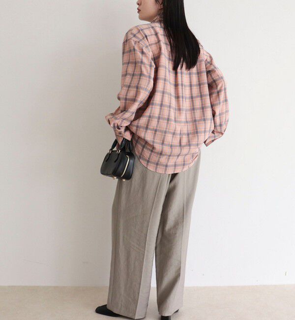 fredy emue「チェック柄ビッグボウタイブラウス」|シャツ・ブラウス|