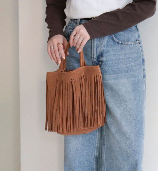 fredy emue「【AULENTTI/オーレンティ】 フリンジミニトートバッグ」|ショルダー・メッセンジャー|