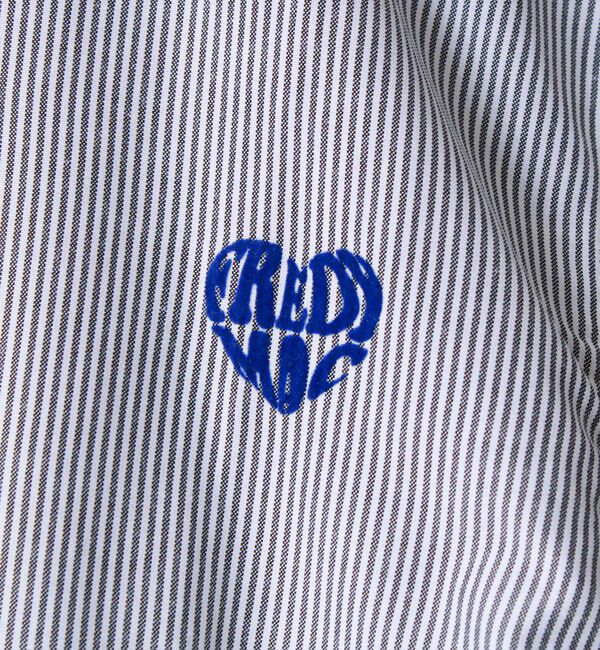 FREDY MAC「【FREDYMAC/フレディマック】フロッキープリントバンドカラーS/Sシャツ」|シャツ・ブラウス|