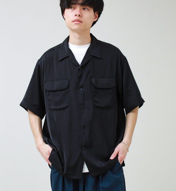 GLOSTER「【PENDLETON/ペンドルトン】Open Collar Shirt」|シャツ・ブラウス|ブラック