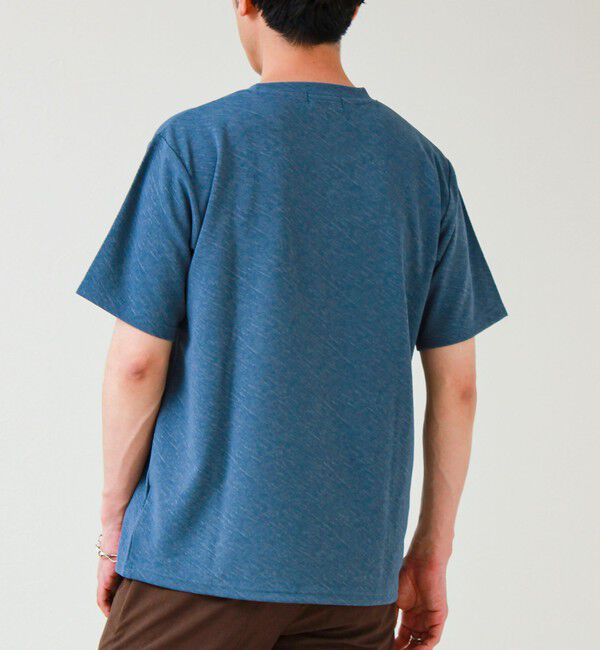 GLOSTER「【無地見えで差がつく】斜めフクレジャガードTシャツ」|Tシャツ・カットソー|