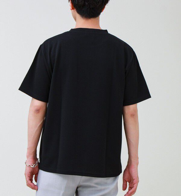 GLOSTER「【無地見えで差がつく】斜めフクレジャガードTシャツ」|Tシャツ・カットソー|