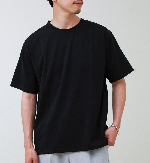 GLOSTER「【無地見えで差がつく】斜めフクレジャガードTシャツ」|Tシャツ・カットソー|