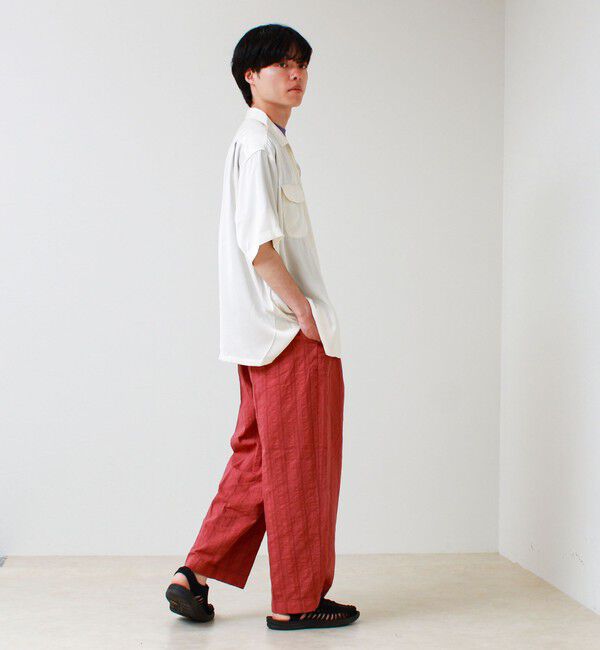 GLOSTER「【主役になる1本】メランジワイドパンツ」|チノ|