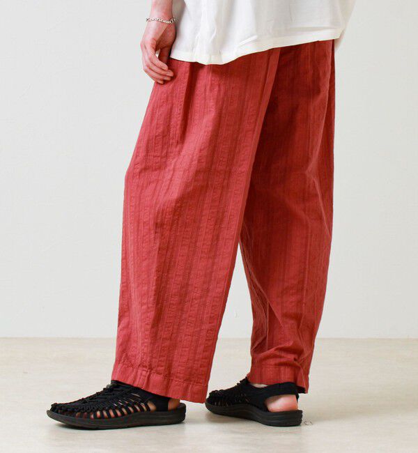 GLOSTER「【主役になる1本】メランジワイドパンツ」|チノ|