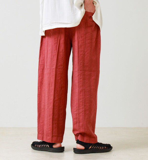 GLOSTER「【主役になる1本】メランジワイドパンツ」|チノ|