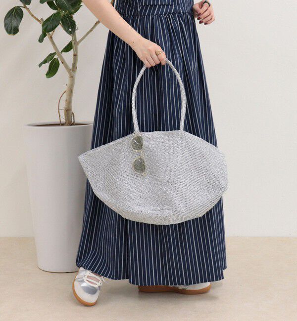 fredy emue「【BAGMATI/バグマティ】ラメコードフレアトートバッグ」|トートバッグ|シルバー