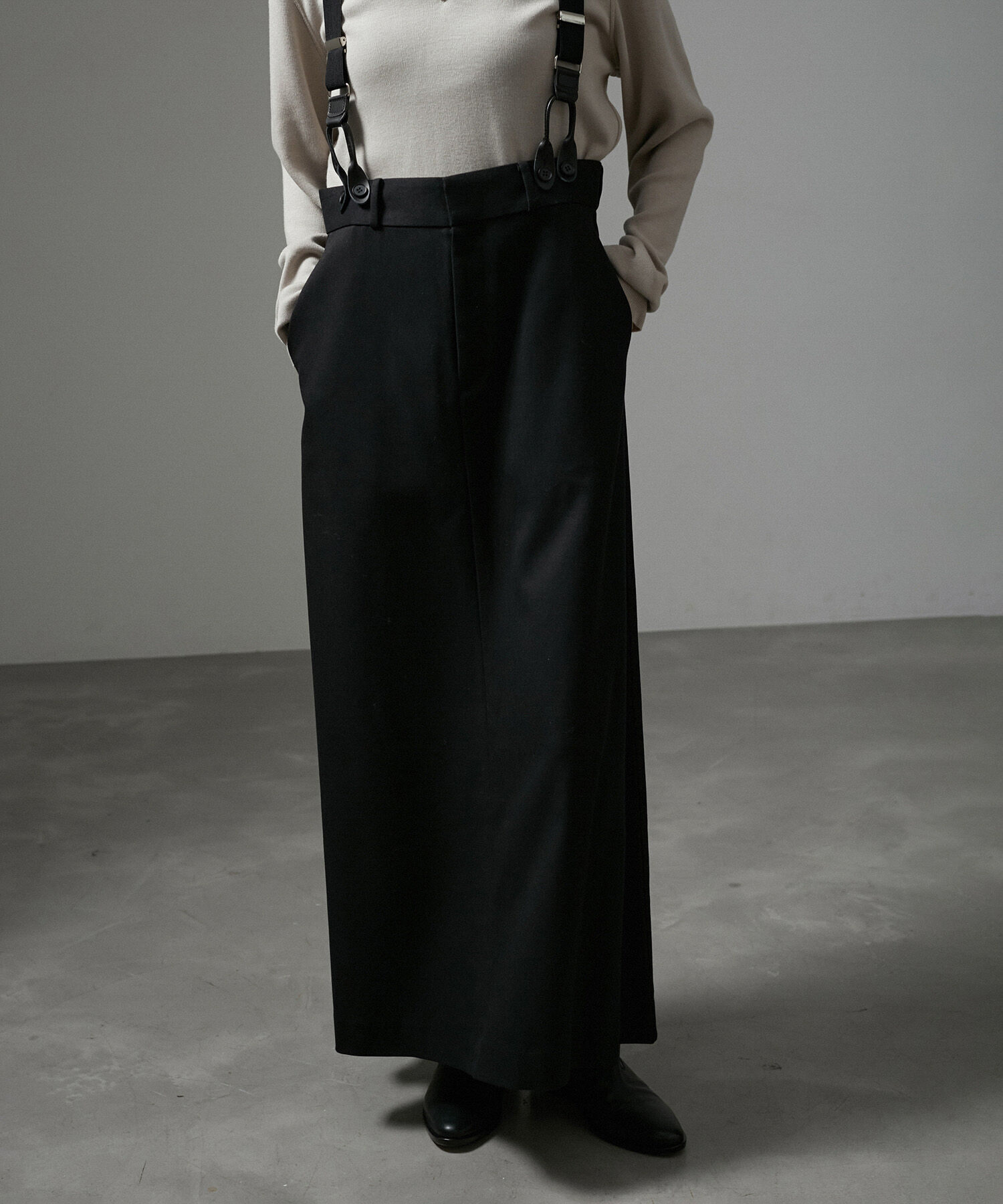 SALON adam et rope'「【WEB限定】サスペンダートラペーズスカート」|スカート|