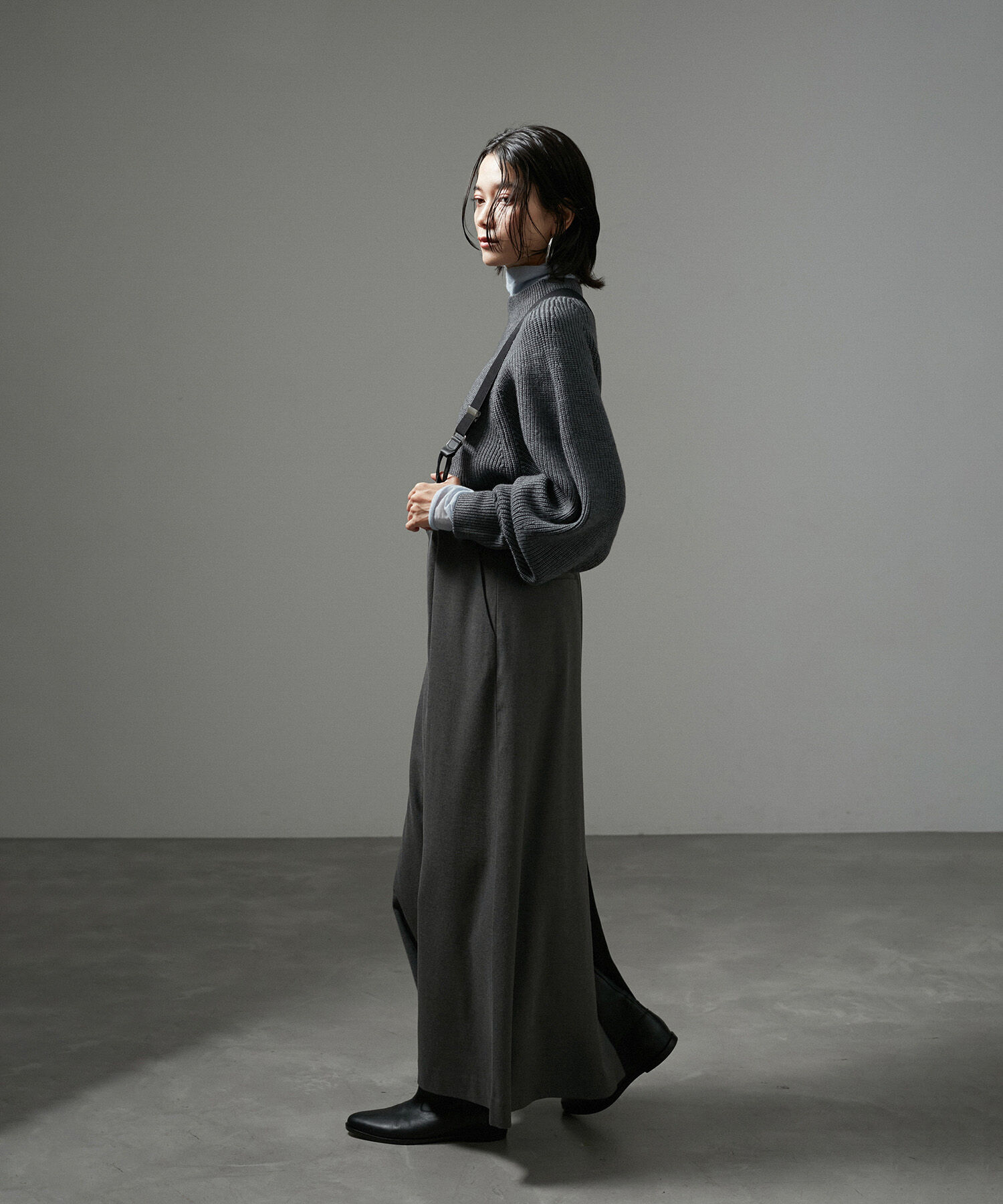 SALON adam et rope'「【WEB限定】サスペンダートラペーズスカート」|スカート|