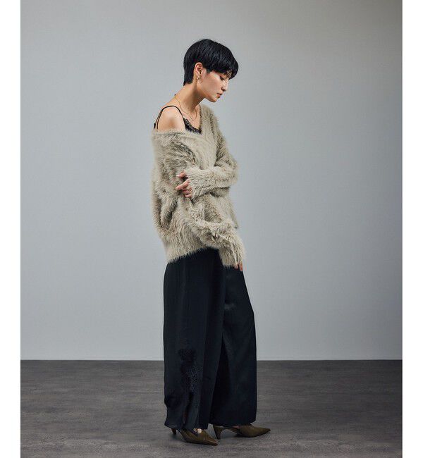 SALON adam et rope'「【WEB限定】ウォッシャブル前後2WAYシャギーニットプルオーバー」|ニット・セーター|