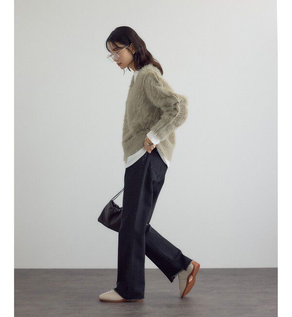 SALON adam et rope'「【WEB限定】ウォッシャブル前後2WAYシャギーニットプルオーバー」|ニット・セーター|