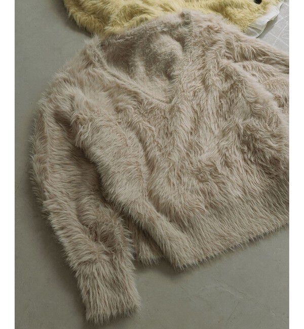 SALON adam et rope'「【WEB限定】ウォッシャブル前後2WAYシャギーニットプルオーバー」|ニット・セーター|