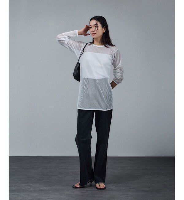 SALON adam et rope'「【IRONING（アイロニング）】mesh long slv」|Tシャツ・カットソー|