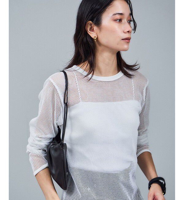 SALON adam et rope'「【IRONING（アイロニング）】mesh long slv」|Tシャツ・カットソー|