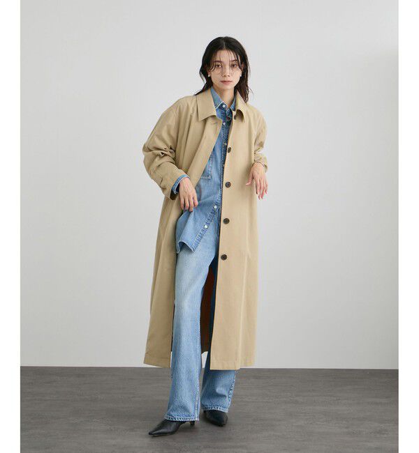 SALON adam et rope'「【WEB限定】エフォートレスステンカラーコート / スタンドカラー」|トレンチコート|