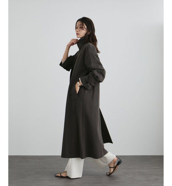 SALON adam et rope'「【WEB限定】エフォートレスステンカラーコート / スタンドカラー」|トレンチコート|