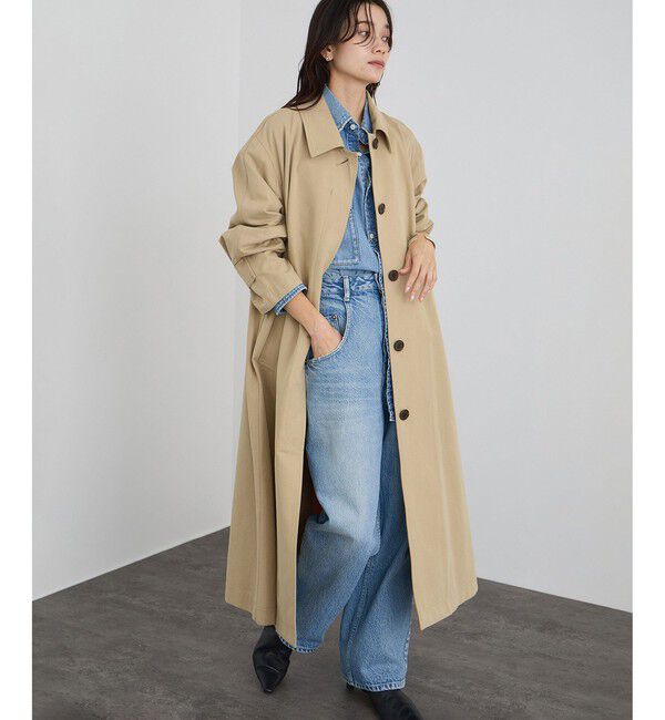 SALON adam et rope'「【WEB限定】エフォートレスステンカラーコート / スタンドカラー」|トレンチコート|