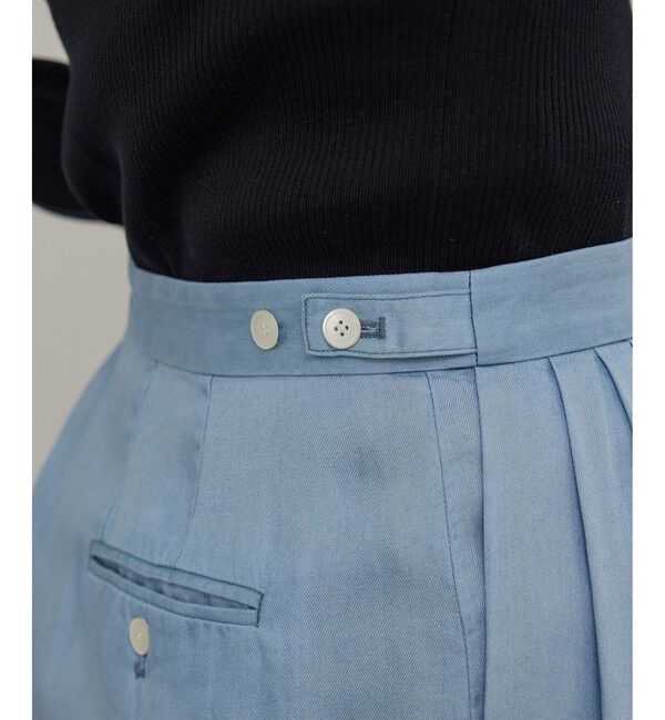 SALON adam et rope'「デニムライクタックフォルムワイドパンツ / セットアップ対応」|チノ|