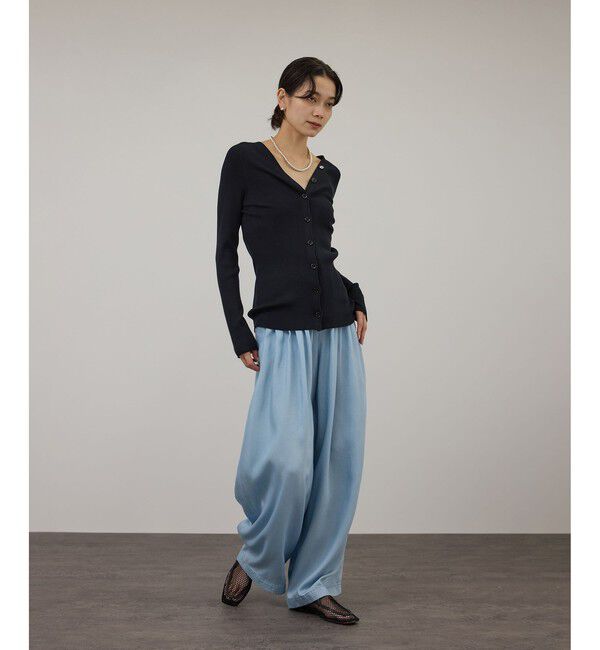 SALON adam et rope'「デニムライクタックフォルムワイドパンツ / セットアップ対応」|チノ|