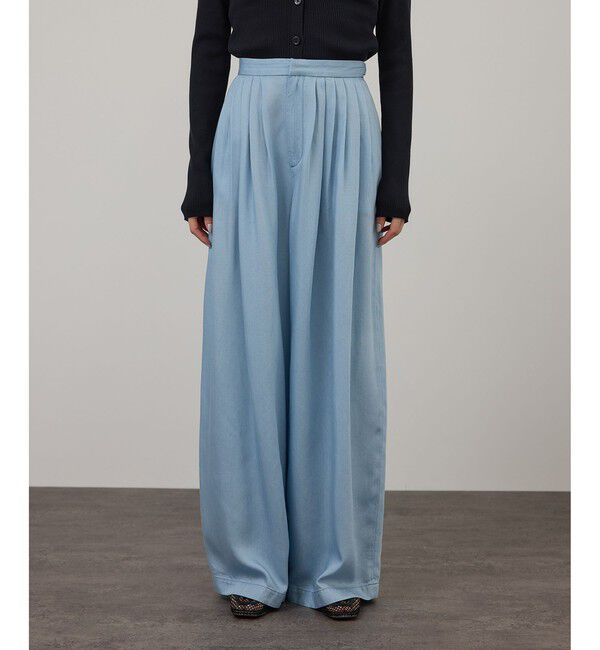 SALON adam et rope'「デニムライクタックフォルムワイドパンツ / セットアップ対応」|チノ|