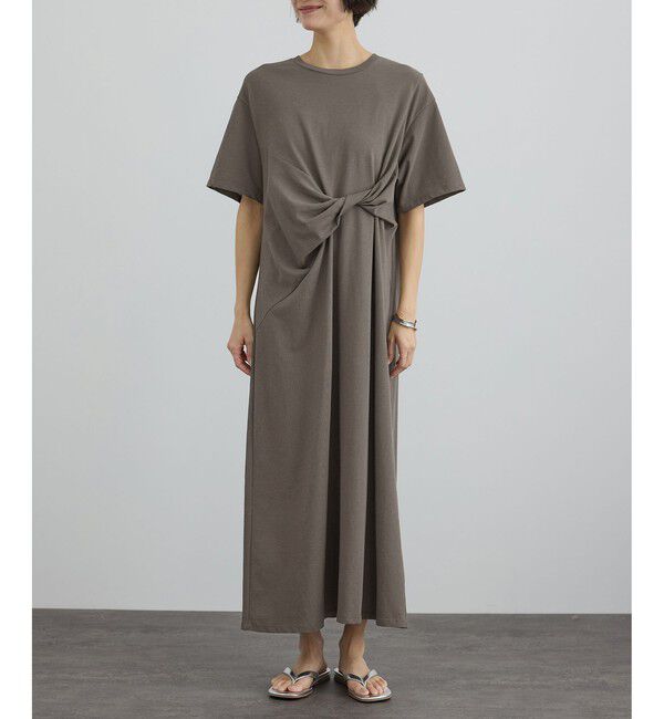 SALON adam et rope'「【WEB限定】ドライコットンツイストディテールワンピース」|ワンピース|