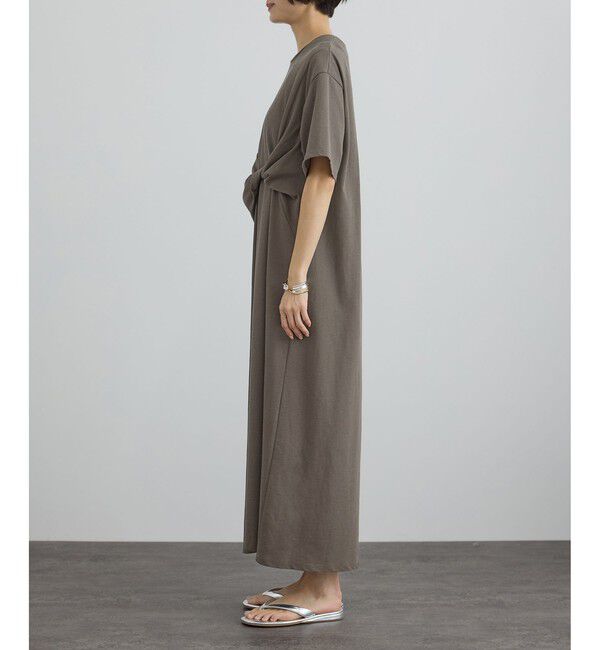 SALON adam et rope'「【WEB限定】ドライコットンツイストディテールワンピース」|ワンピース|