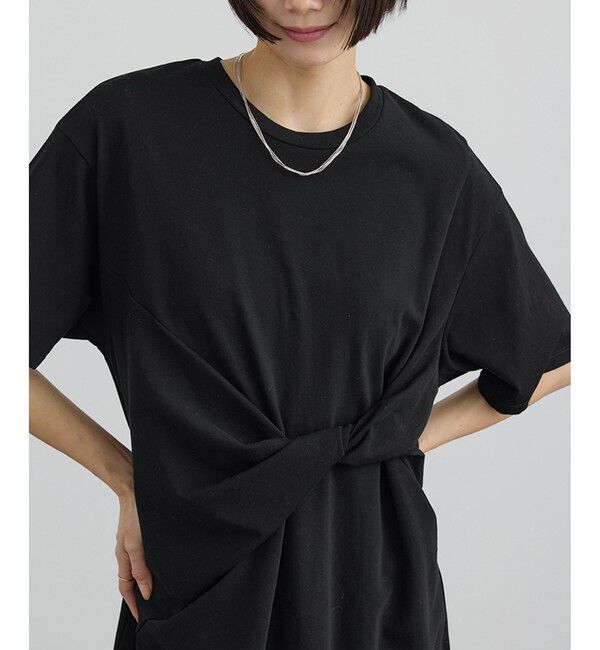SALON adam et rope'「【WEB限定】ドライコットンツイストディテールワンピース」|ワンピース|