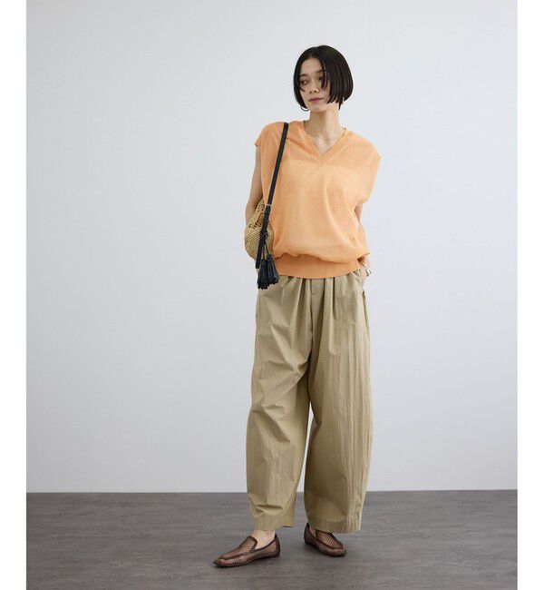 SALON adam et rope'「コットンリネンシアーVネックベスト」|ベスト・ジレ|