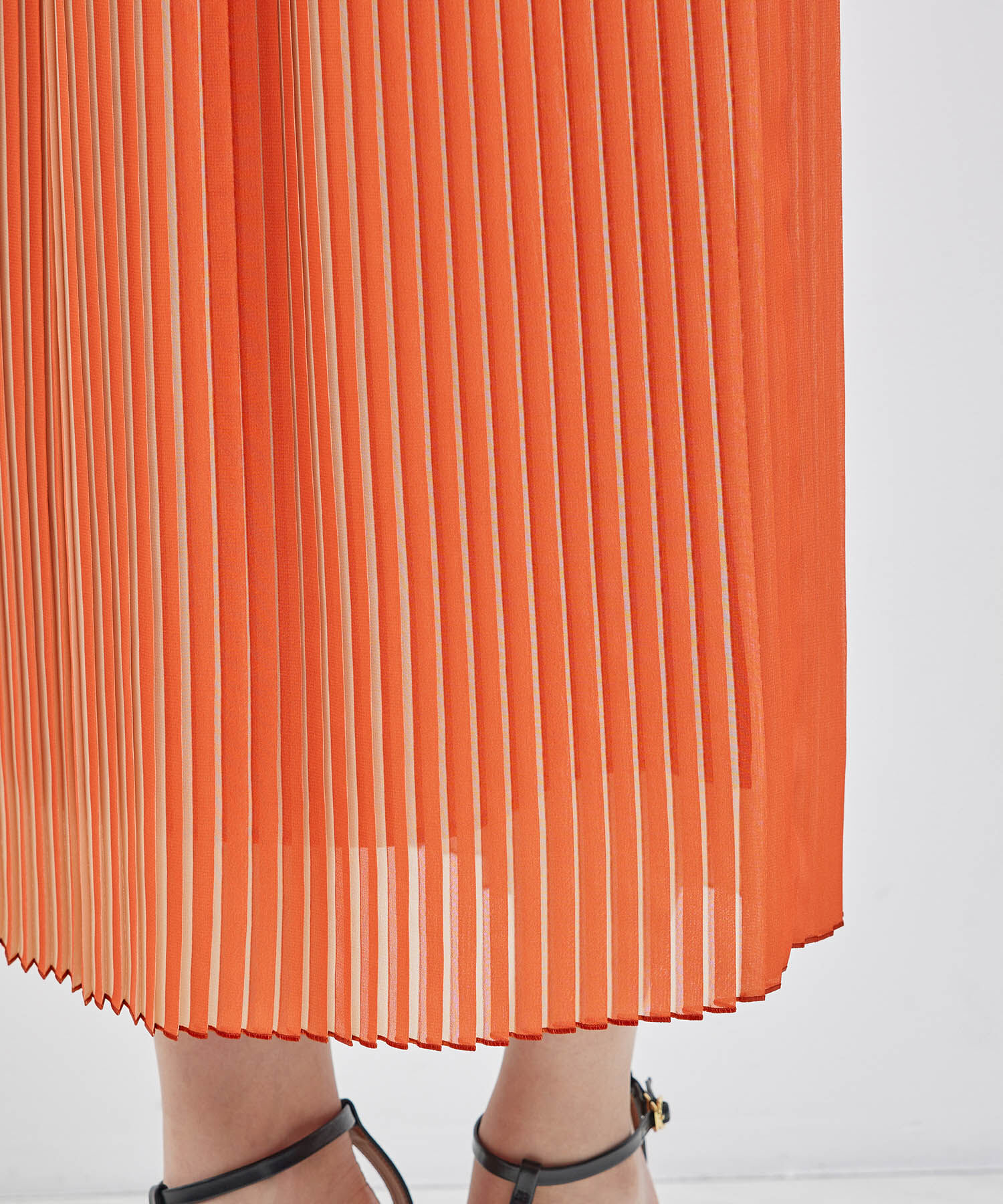 ROPE「プリーツスカート（バイカラー/無地）【メディア掲載】」|スカート|