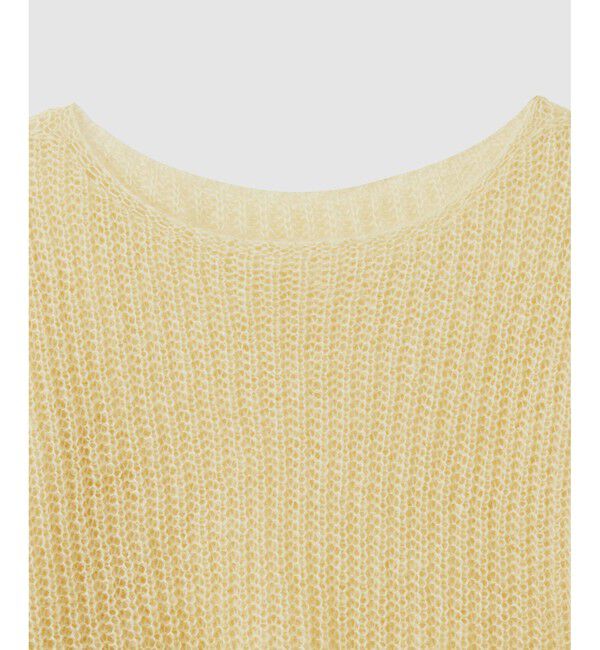 ROPE「モヘアシルク片畔ボートネックプルオーバー」|ニット・セーター|