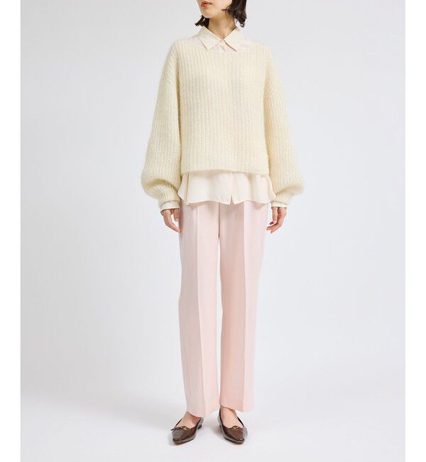 ROPE「モヘアシルク片畔ボートネックプルオーバー」|ニット・セーター|