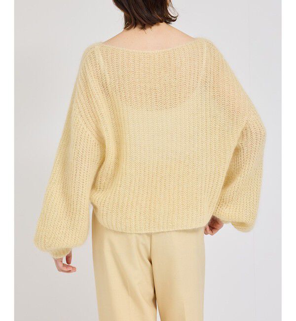 ROPE「モヘアシルク片畔ボートネックプルオーバー」|ニット・セーター|