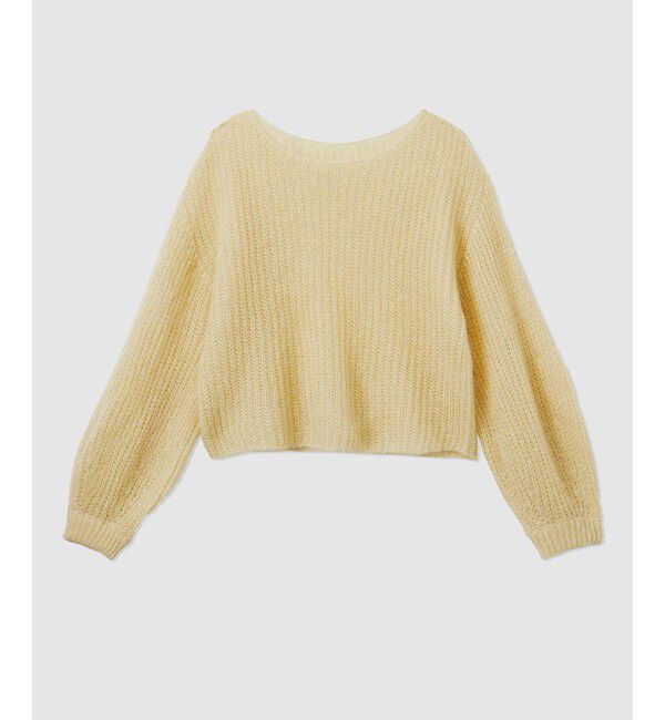 ROPE「モヘアシルク片畔ボートネックプルオーバー」|ニット・セーター|