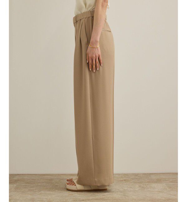 ROPE「ライトトリアセイージーワイドパンツ/セットアップ対応・イージーケア・」|チノ|