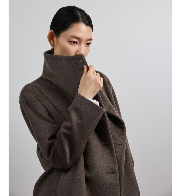 ROPE「プレミアムカシミヤ ショートコート」|ステンカラーコート|