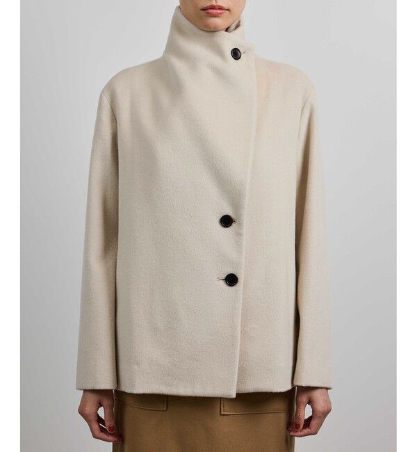 ROPE「プレミアムカシミヤ ショートコート」|ステンカラーコート|