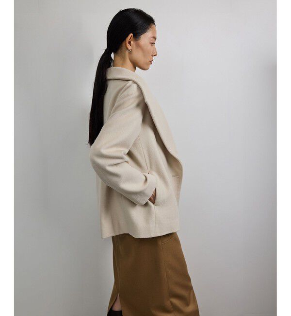ROPE「プレミアムカシミヤ ショートコート」|ステンカラーコート|