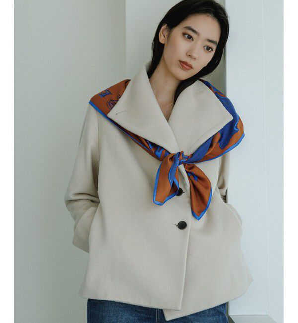 ROPE「プレミアムカシミヤ ショートコート」|ステンカラーコート|