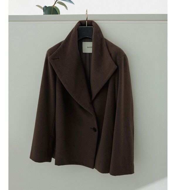 ROPE「プレミアムカシミヤ ショートコート」|ステンカラーコート|