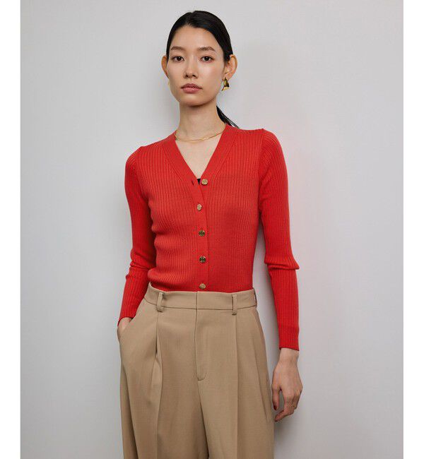 ROPE「ハイゲージワイドリブニットカーディガン」|カーディガン|